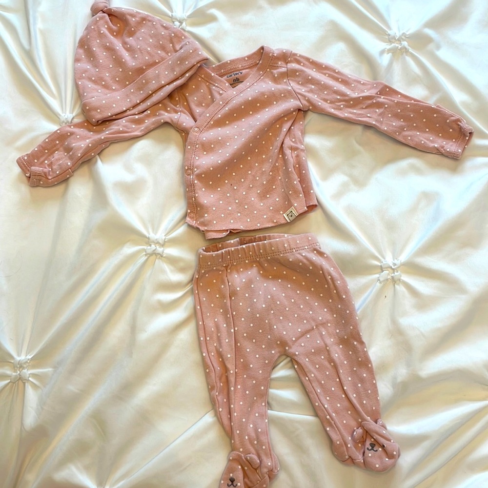 New born matching set outfit 3 pieces